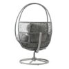 Reno - Outdoor Wicker Swivel Lounge Chair - Light Gray - Image 7