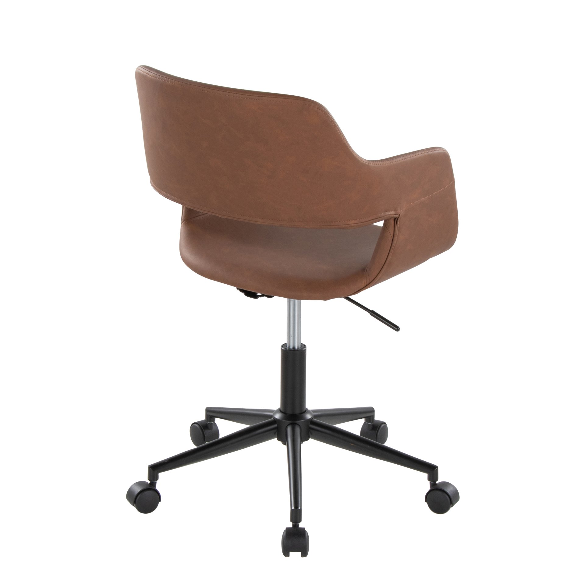 Margarite - Contemporary Task Chair - Black / Brown - Image 3