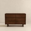 Dubrovnik - Mid-Century Modern Dresser With 6 Drawers - Brown - Image 3