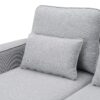 4 Seater Modern Linen Sofa With Armrest Pockets And 4 Pillows, Minimalist Style Couch - Light Gray - Image 11