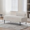 Mini Loveseat With Adjustable Backrest - Beige - Image 4