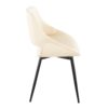 Fabrico - Mid-Century Modern Accent Dining Chair (Set of 2) - Cream / Black - Image 3