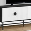 TV Stand, Console, Media Entertainment Center, Storage Cabinet, And Contemporary & Modern - Black - Image 4