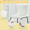 (Set of 2) Modern Minimalist Style Material Bar Stools, Suitable For Kitchen, Bar And Modern Home Design - White - Image 8