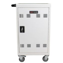 30 And 2 Bay Mobile School Charging Cart Station For Chromebook, Tablet And Laptop Computer With Power Strip Included - Antique White