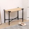 Vanity Stools Handwoven Paper Rope Ottoman For Entryway Natural Footstool For Living Room - Natural - Image 2