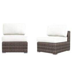 2 Person Seating Group With Cushions - Gray Mix