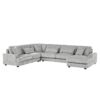Oversized Sectional Sofa U - Shaped Sofa Couch Modern Sofa Upholstered In Soft Corduroy With A Chaise Lounge For Living Room - Gray - Image 20