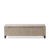 Glouster - Contemporary Storage Ottoman V2 With Upholstered Fabric - Sand - Image 12