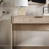 Transitional Reeded Writing Desk With Drawer - Oak - Image 5
