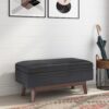 Owen - Small Rectangular Storage Ottoman - Distressed Black - Image 8