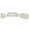 Cozy Upholstered Sofa Set Oversized Comfy Cloud Sofa Double Cushion Sofa Group Plush Cushion Sofa Couch For Living Room - Beige - Image 11