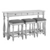 Mariano - Sofa Table With Three Stools - Gray - Image 2