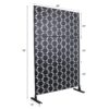 Outdoor / Indoor Privacy Screen Metal Privacy Screen, Freestanding Decorative Privacy Screen For Deck Balcony Patio - Black - Image 3