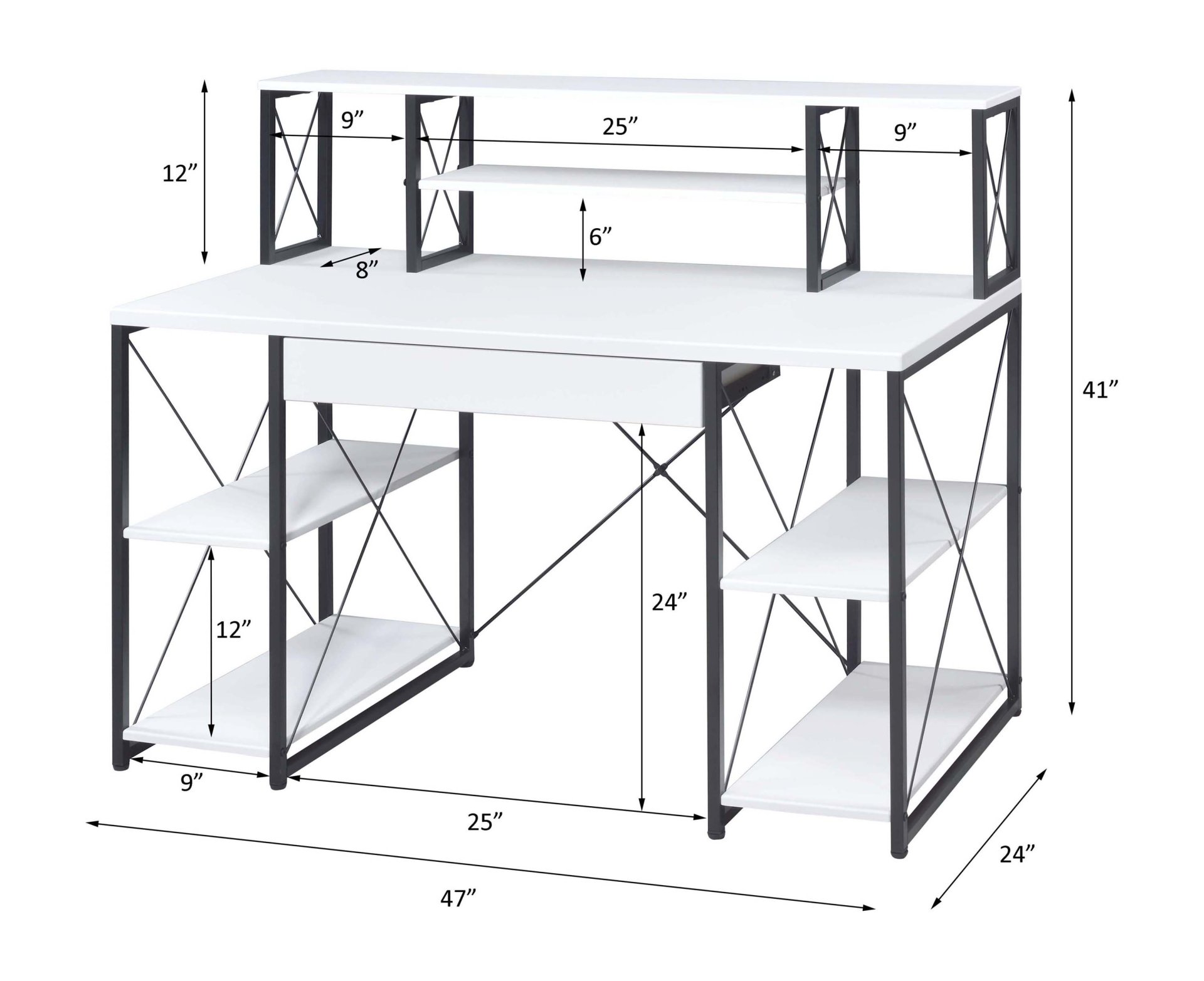 Amiel - All Purpose Writing Desk - White - Image 2