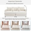 Modern Style 3 Seater Sofa Sectional Sofa Couch With Storage Space, Two Movable Ottomans, Two USB Ports, Two Cup Holders, A Phone Holder For Living Room - Beige - Image 20