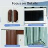 Outdoor Metal Storage Shed With Window - White - Image 7