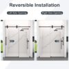 Frameless Single Sliding Shower Door Clear Tempered Glass - Matte Black - Image 11