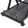 Industrial Bar Cart Kitchen Bar & Serving Cart For Home With Wheels 3 Tier Storage Shelves - Black / Gray - Image 11