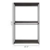 Monica - Farmhouse Wood Walk In Closet Organizer With 1 Shelf - Gray - Image 3