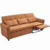2 In 1 Sofa 3 Seater Sofa With Sofa Bed And Reversible Recliner - Orange - Image 16