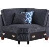 Gina - Sectional Sofa With Ottoman - Black - Image 6