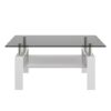 Modern Rectangular Coffee Table With Tempered Glass Top Layer, Table For Living Room - Gray - Image 7