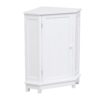 Bathroom Cabinet Triangle Corner Storage Cabinet With Adjustable Shelf Modern Style - White - Image 17