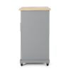 Negley - Contemporary Kitchen Cart With Wheels - Gray - Image 9