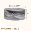 Simple Marble Textured Cylindrical Coffee Table, Industrial Style Living Room Furniture - Gray - Image 3