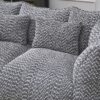 Comfortable Dual Beanbag Chair With High Resilience Foam Core For 2 People - Gray - Image 7
