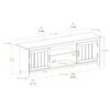 Modern Farmhouse 2 Door Grooved 70" TV Stand For 85" TVs - Stone Gray - Image 2