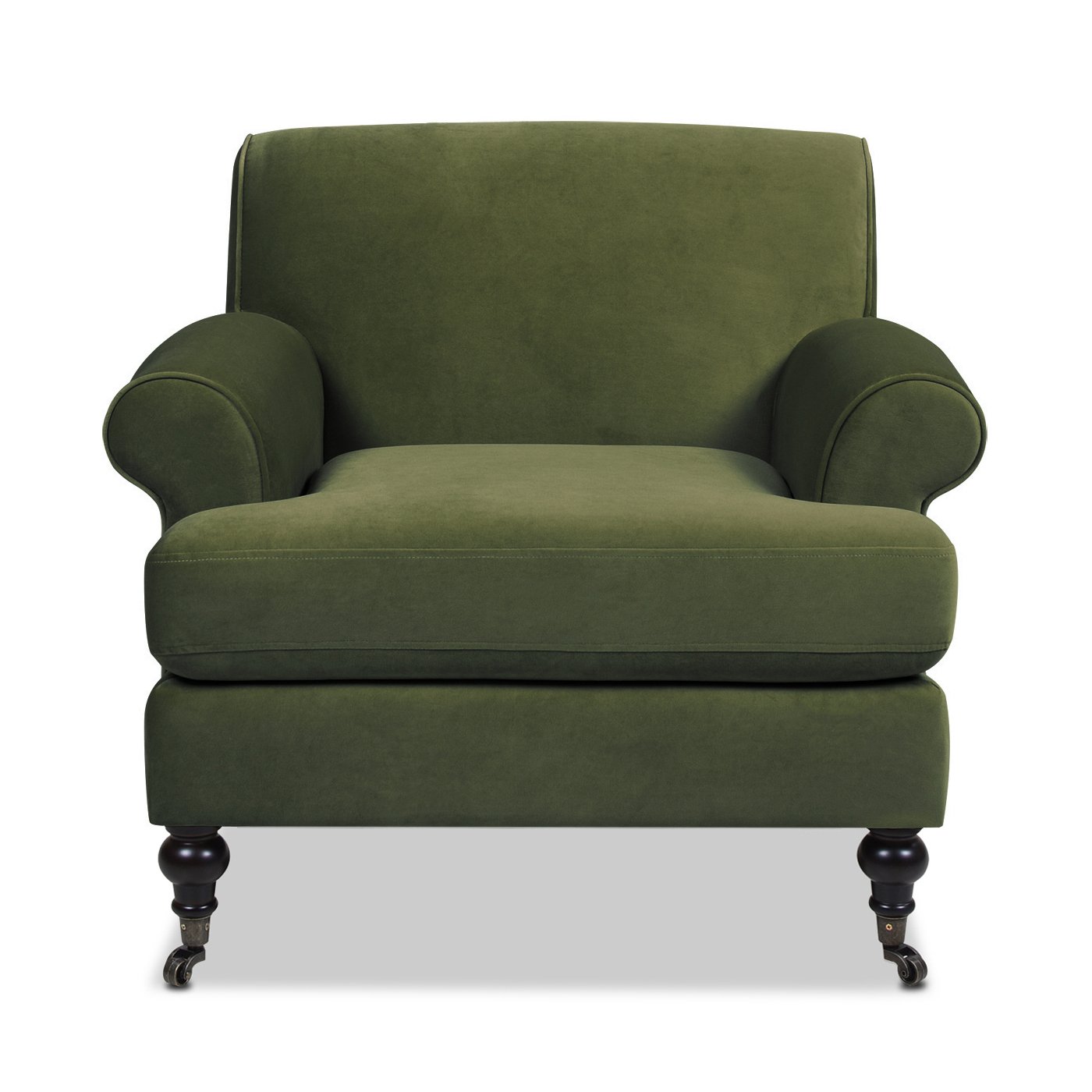Alana Lawson - Accent Arm Chair Casters - Olive Green - Image 7