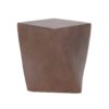 Outdoor Lightweight Concrete Side Table - Brown - Image 7