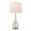 Jenny - Contemporary Table Lamp (Set of 2) - Clear Crackle / Gold / White - Image 3