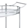 Jinx - Clear Glass Serving Cart - Silver - Image 3