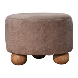 Round Ball Footstool - Mocha