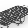 Twin Folding Bed With Memory Foam Mattress Portable Rollaway Bed Sturdy Metal Frame - Brushed Nickel - Image 22