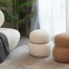 Snowman Stool With Greig Plush Cushion, Playful And Cute Design For Any Space - White - Image 6
