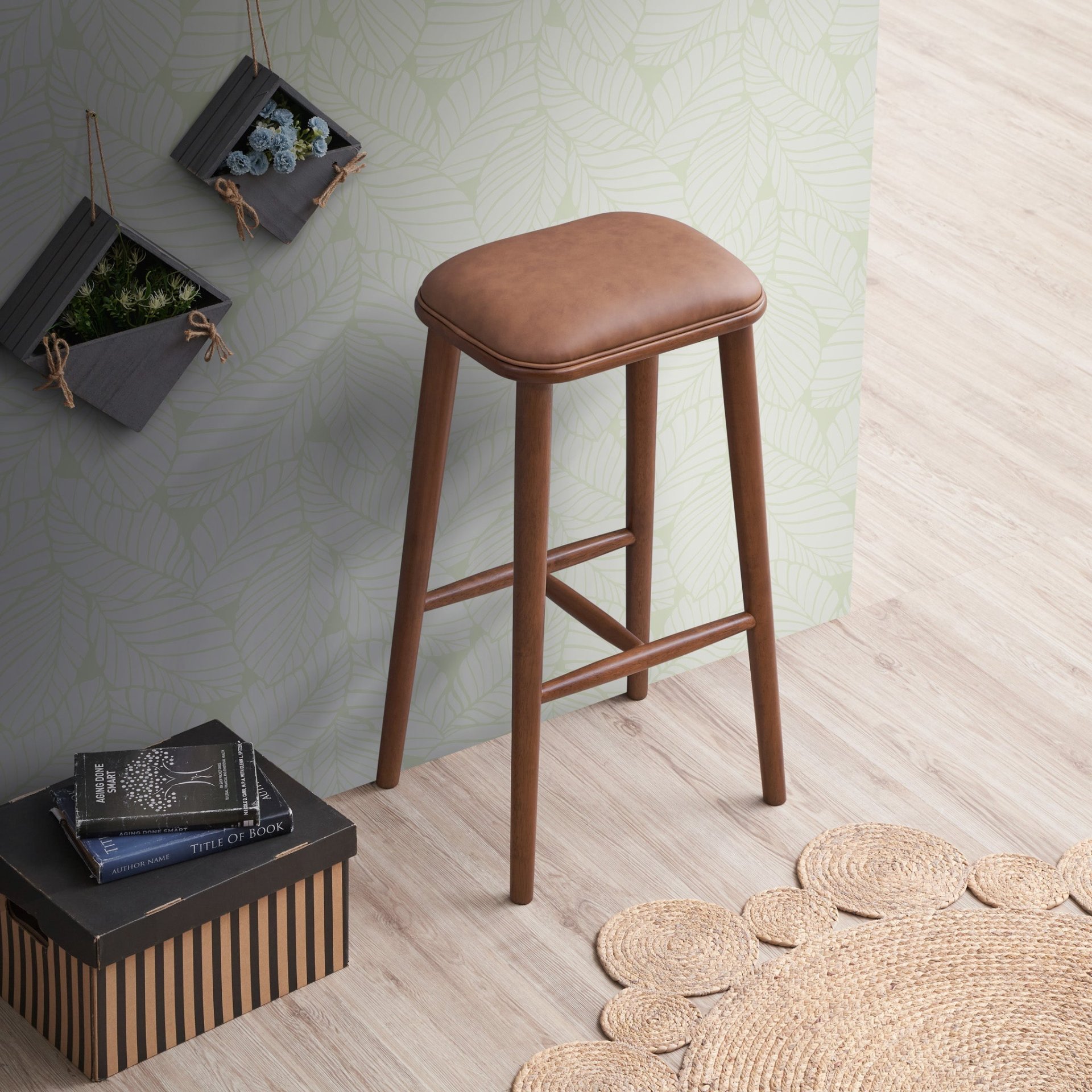 Jason - Bar Stool - Brown / Light Tan - Image 2