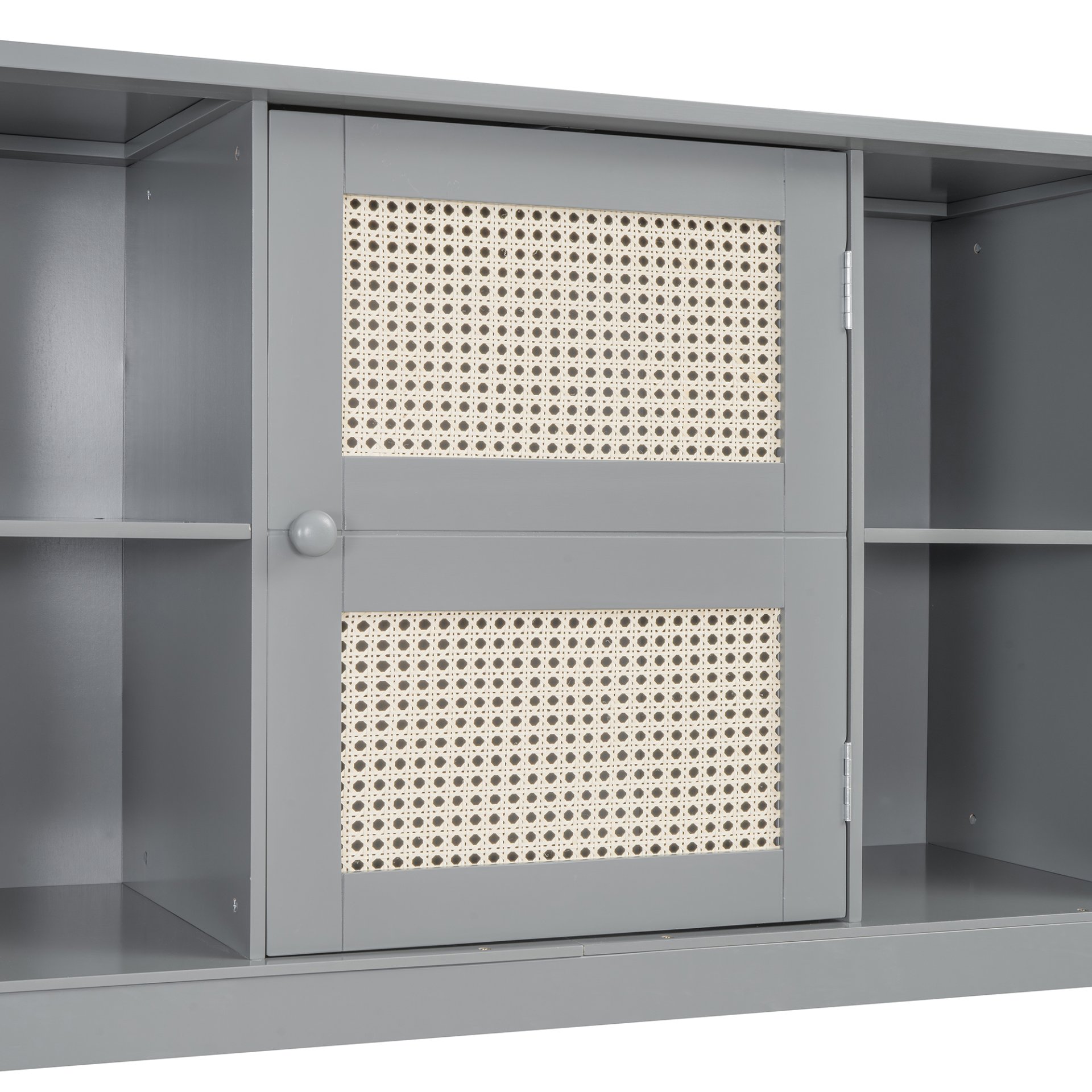 Twin Size Wooden Daybed With Twin Size Trundle, And All In One Cabinet And Shelf - Gray - Image 16