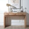 Rustic Wood Console Table With 3 Drawers Entryway Table For Hallway, Foyer, Or Office - Natural / Natural & Light Brown / Natural Wood / Natural Wood Wash / Natural / Rustic - Image 2