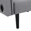 Folding Ottoman Sofa Bed With Stereo - Gray Fabric - Image 15