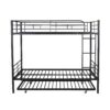 Full Over Full Metal Bunk Bed With Trundle - Black - Image 2