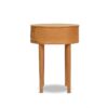 Cabana - Round Cane Storage Side Table - Natural Brown Oak - Image 3