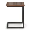 Skyler - Wide C Side Table - Dark Cognac Brown - Image 4