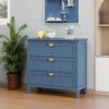3 Drawer Cabinet For Bedroom - Blue - Image 4