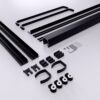 Modern Semi Frameless Double Sliding Shower Door With 1 / 4" Sgcc Tempered Glass - Matte Black - Image 12