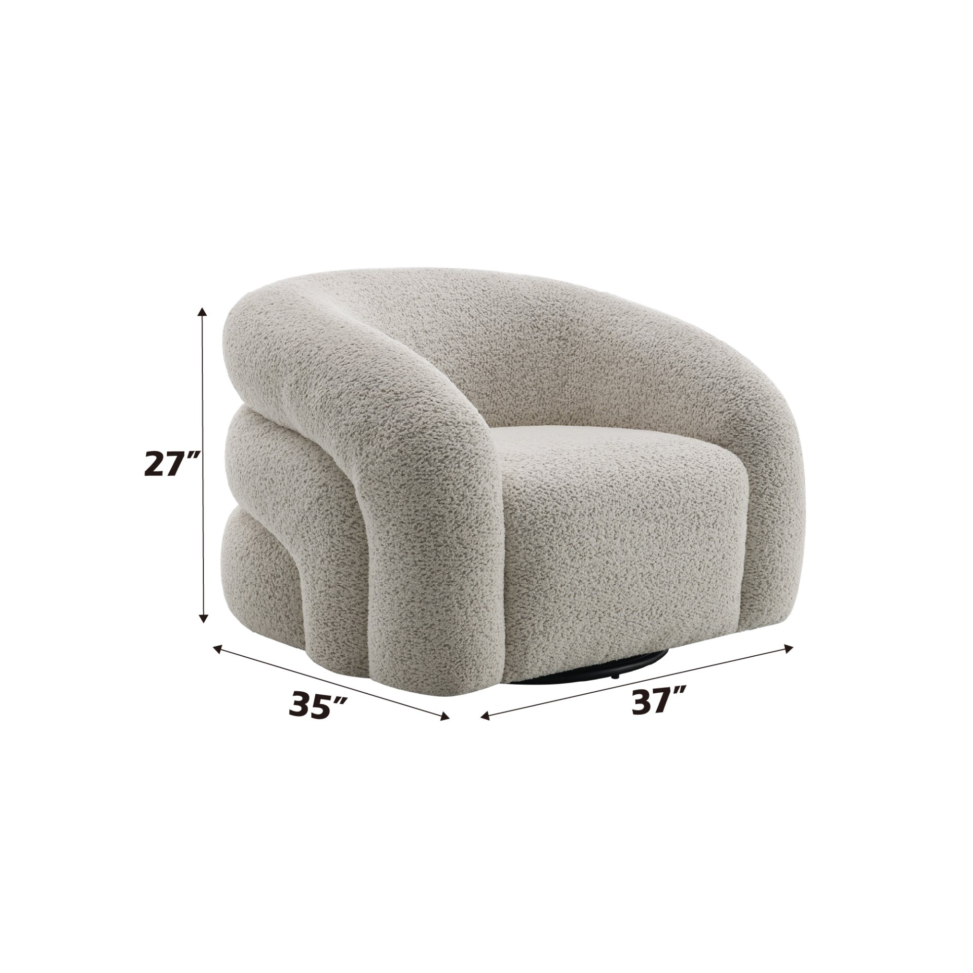 Irma - Chair With Swivel - Gray - Image 6
