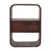 Curved Edge Bedside Table - Walnut - Image 4